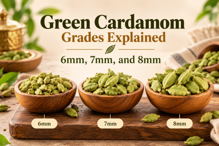 Green cardamom size grades